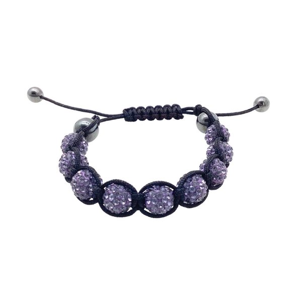Macrame Shamballa Slider Bracelet - Picture 9 of 15
